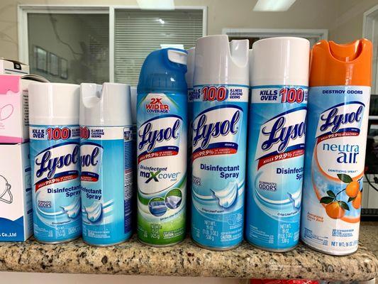 Lysol Disinfectant Sprays