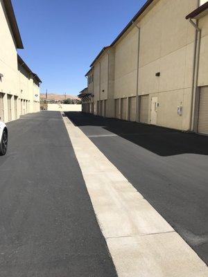 Outside driveway to units