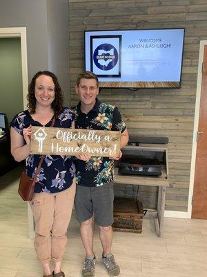 Congratulations to Aaron and Ashleigh on the purchase of their new home