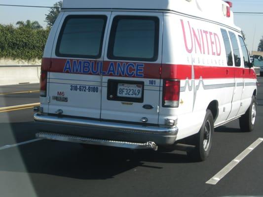 It is illegal to text and check messages while driving!  This is the ambulance who almost hit me on the 405.