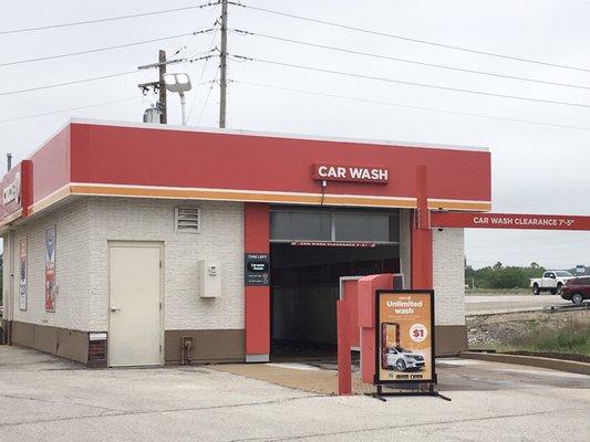 Drive-thru car wash.