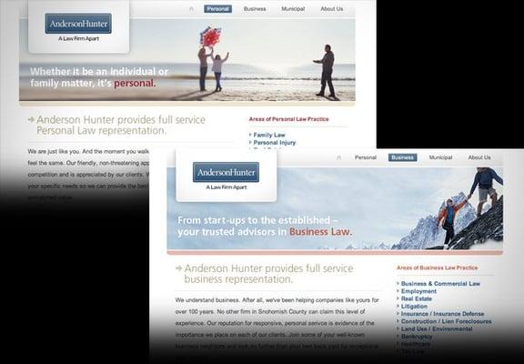 Anderson Hunter Law Firm: Website