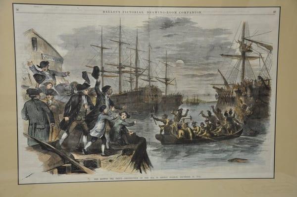 Boston Tea Party from Ballou's Pictorial 1873.