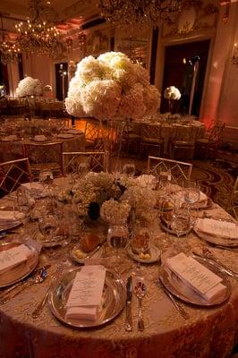 Linens for our reception tables at the St. Regis