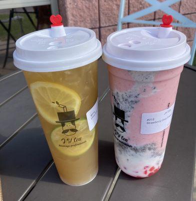 Lime four seasons and strawberry Oreo frappe!