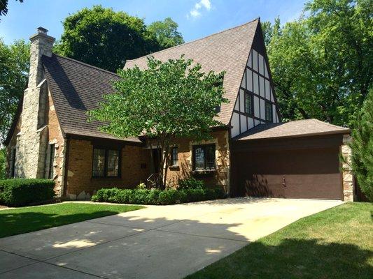 Des Plaines, IL 60016 Tudor Style Exterior James Hardie Remodel.