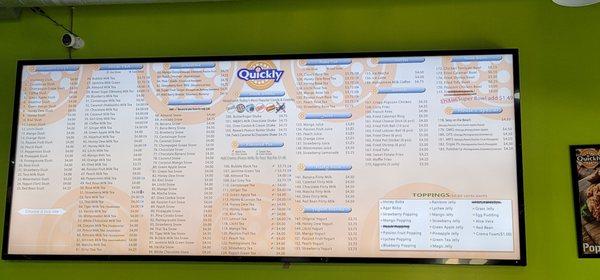 Menu display.