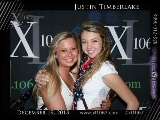 Catching the fans at the Justin Timberlake Concert with XL106.7