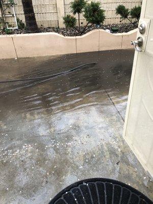 This is how bad our drain was getting before I had called Albert's plumbing