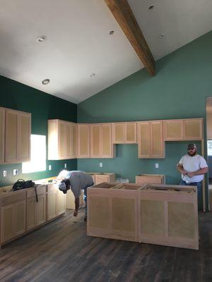 Kitchen cabinets and Island