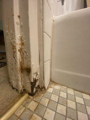 Rust/water damage housing code violation. Neglect. Mismanagement.