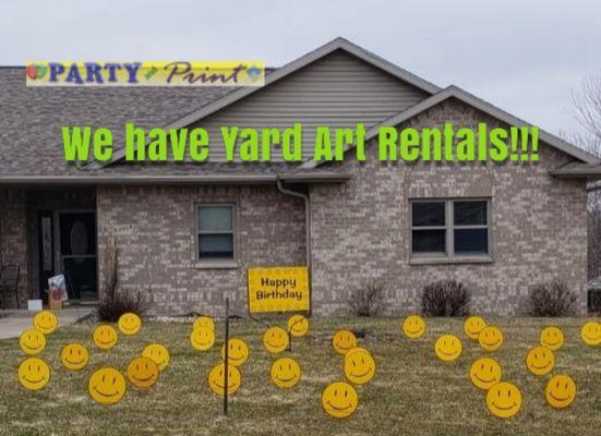 Now offering a variety of Yard Art Rentals.