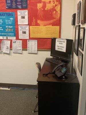 Information desk for parents