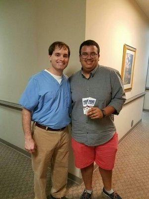 A winner of a drawing for 2 Auburn Football Tickets.