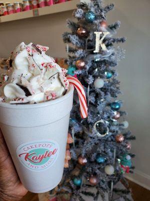 Hello December!!!!! Stop by today and grab one of our delicious Winter Peppermint Hot chocolates from our Boujee Hot chocolate bar.