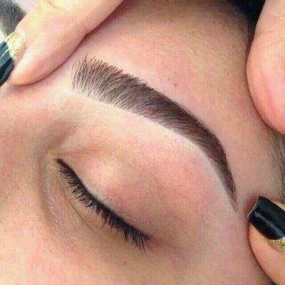 Microblading is a Semi-permanent 3D hair stroke brow enhancement.