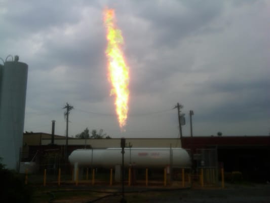 Flaring off two Butane tanks to replace relief valves.  NFPA Code, OSHA Process Safety, EPA Risk Management