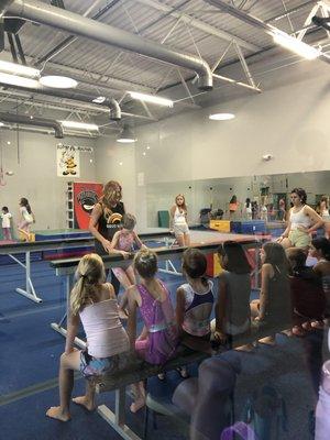 Beginning gymnastics class  My daughter loves it. They have been nothing but professional and kind.