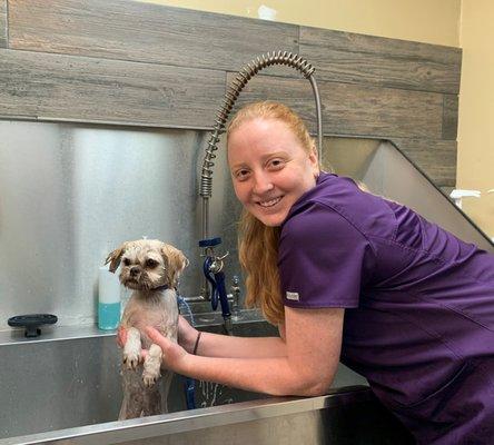 Bruno having a spa day