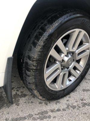 Mud on tires after "ultimate wash"