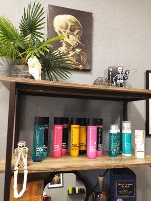 We proudly offer products from Matrix, Moroccan Oil, Olaplex, and more.