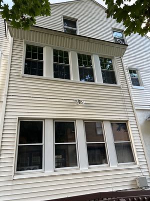 New four double hung windows second floor