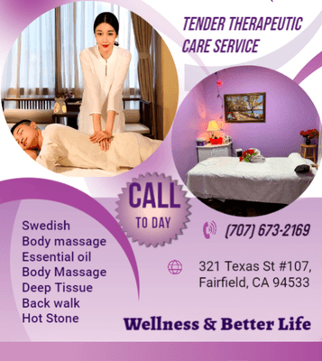 Swedish Massage is a type of massage therapy that uses long, smooth strokes to help relax the body...