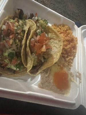 8. Two Carne Asada Tacos Combo