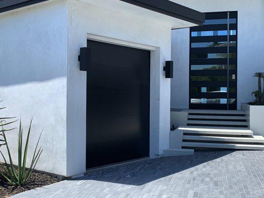 Black smooth flush door