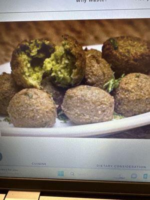 This is what a true falafel suppose to look like when cooked! Not half way cooked.