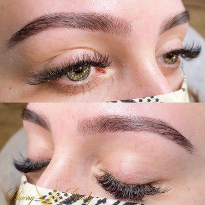 Lash extensions/ brow tint