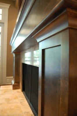 Custom built, craftsman style Fireplace Mantle