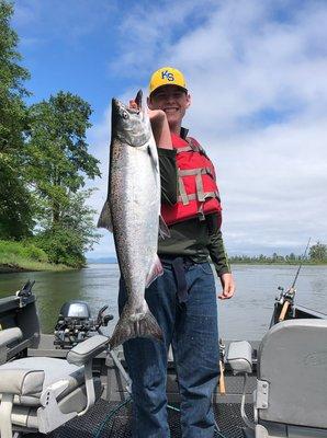 Spring Chinook salmon caught near Astoria, Oregon