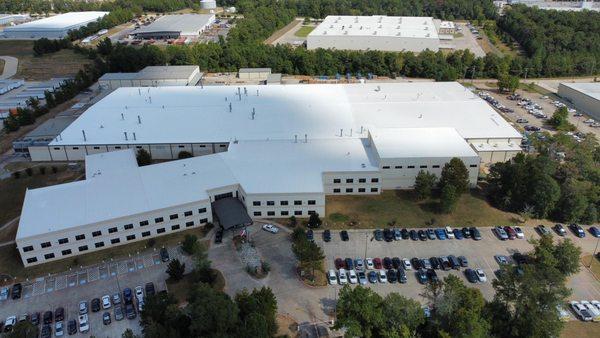 We installed a TPS silicone roof coating to 300,000 sf of metal roofing