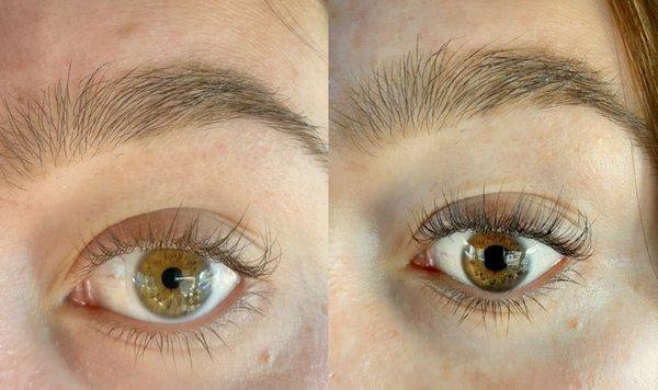 Lash lift and tint with Sybil