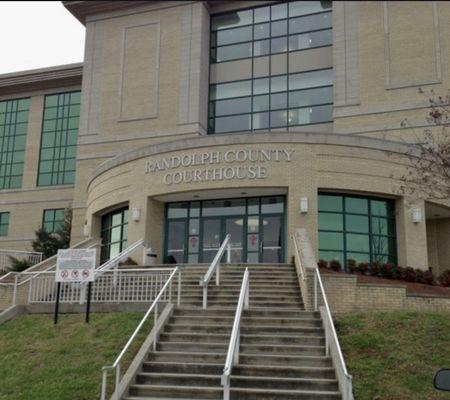 Entrance to courthouse