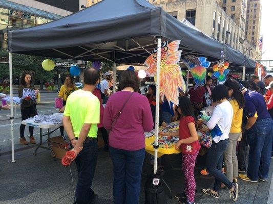 Color your own kites and paint your own masks station