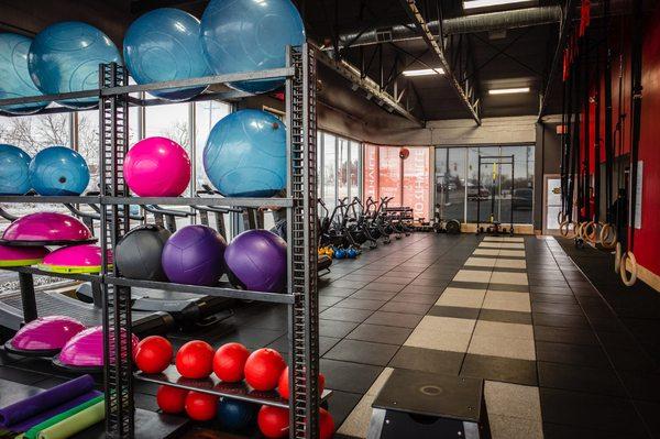 The front room just before Intervals class starts.