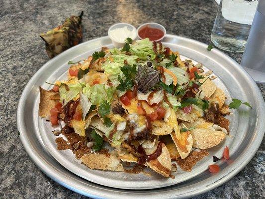 The pulled pork nachos