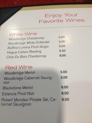 Wine menu