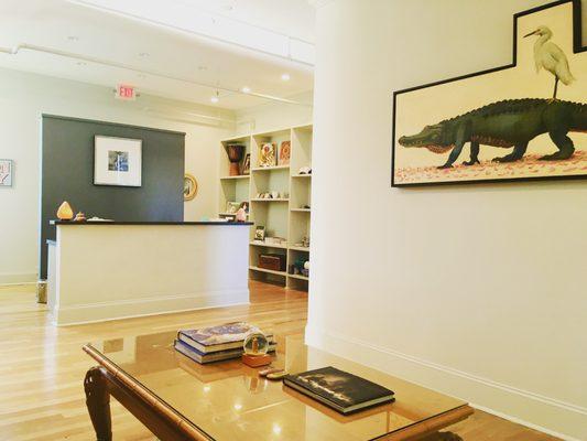 Main lobby.  Our building offers yoga, facials, massage, and and infrared sauna.