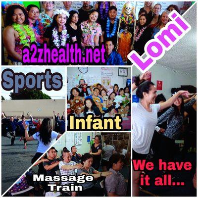 Adcanced Classes, Sports, Infant, Lomi, Swedish at A2Z Health Massage School