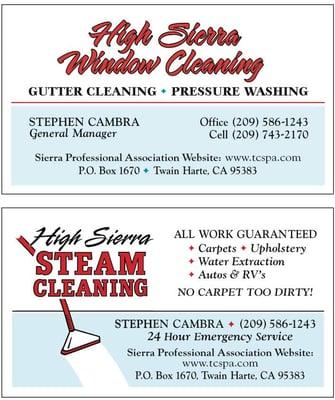 High Sierra Steam Cleaning - Carpet Cleaning