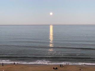 Moonrise from the Virginia Beach Oceanfront Hilton at 31st Street