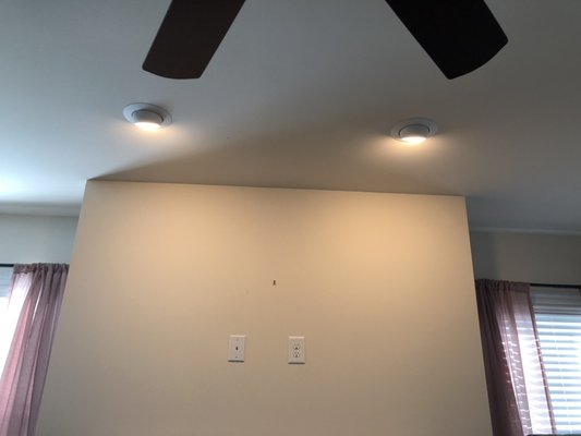 After spotlights were installed