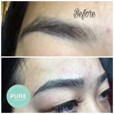 Before & after microblading