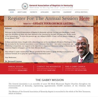 GABKY.com Home Page of the General Association of Baptist in Kentucky website