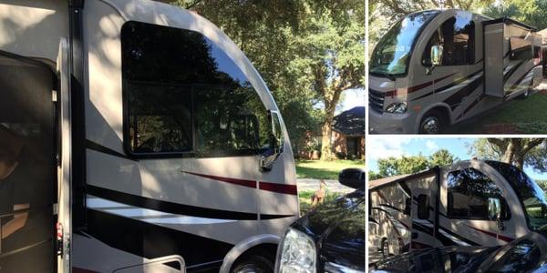 RV Window Tint Installation Performed At Client's Home