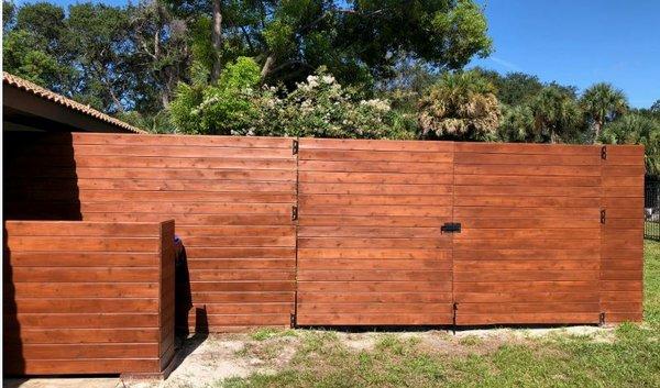 Cedar tongue and groove fence, thank you Wulff for such a great job!