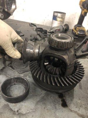 Bad pinion bearings wiped out the front differential.